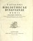 Cover of: Catalogvs bibliothecae Bvnavianae ...