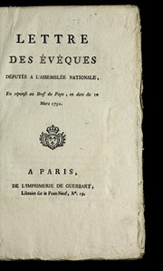 Lettre des e ve ques de pute s a l'Assemble e nationale by Catholic Church. Pope (1775-1799 : Pius VI)