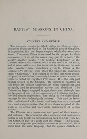 Cover of: Baptist missions in China