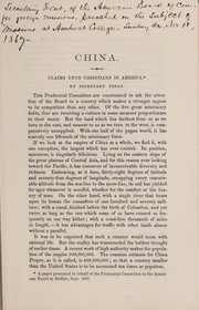 Cover of: China.