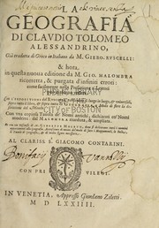 Cover of: La geografia di Claudio Tolomeo Alessandrino by Ptolemy