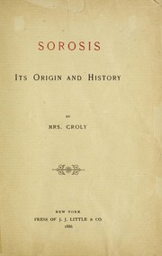 Sorosis by J. C. Croly