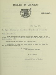 Cover of: [Report 1965] by Monmouth (Wales). Borough Council