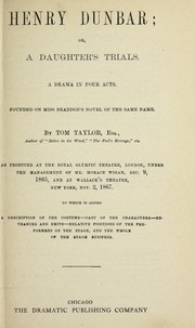 Cover of: Henry Dunbar; or, A daughter