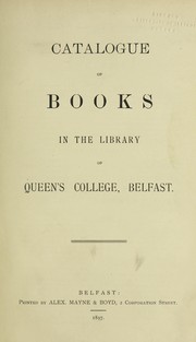 Cover of: Catalogue of books in the Library