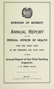 Cover of: [Report 1949] by Beverley (England). Borough Council. nb2013018795