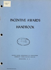 Cover of: Incentive awards handbook by United States. Commodity Stabilization Service