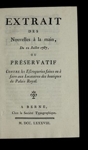 Extrait des nouvelles a   la main, du 12 juillet 1787