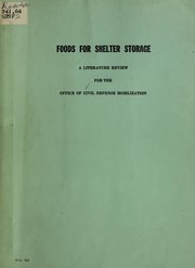 Foods for shelter storage by Georgia Experiment Station