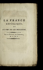 La France re publique by M. L. D. V.