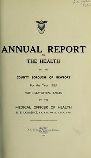 Cover of: [Report 1953] | Newport (Wales). County Council