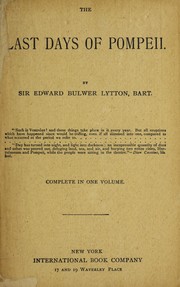 Cover of: The last days of Pompeii by Edward Bulwer Lytton, Baron Lytton