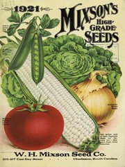 Cover of: 1921 Mixson's high grade seed