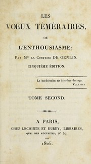 Cover of: Les voeux te me raires, ou, L'enthousiasme