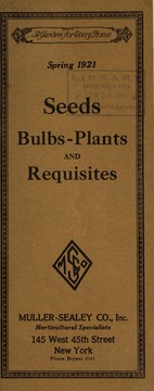 Cover of: Seeds, bulbs, plants, and requisites: spring 1921