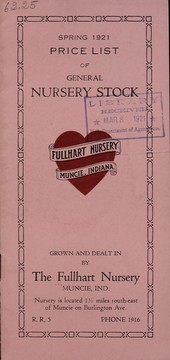 Cover of: Spring 1921 | Fullhart Nursery