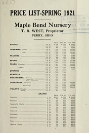 Cover of: Price list: Spring 1921