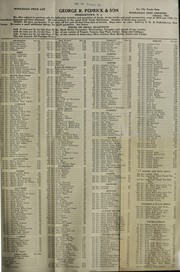 Wholesale price list by George R. Pedrick & Son