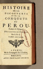 Cover of: Histoire de la découverte et de la conquete du Perou