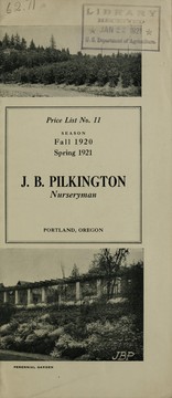 Cover of: Price list: season fall 1920, spring 1921
