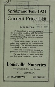 Current price list by Louisville Nurseries