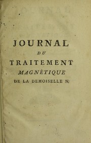 Cover of: Journal du traitement magn©♭tique de la demoiselle N.