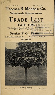 Cover of: Trade list: fall 1921