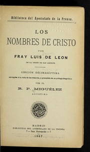 Cover of: Los nombres de Cristo