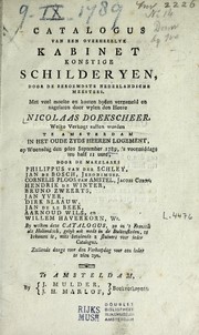 Cover of: Schilderyen, door de beroemdste Nederlandsche meesters