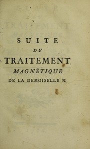 Cover of: Suite du traitement magn©♭tique de la demoiselle N.