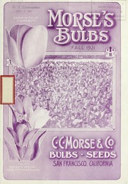 Cover of: Morse's bulbs: fall 1921