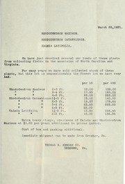 Cover of: Rhododendron maximum, rhododendron catawbiense, kalmia latifolia