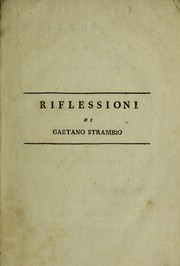 Cover of: Riflessioni ... sul libro intitolato: J. Brunonis etc. Elementa medicinae