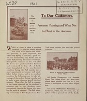Cover of: To our customers: Autumn planting and what not to plant in the autumn