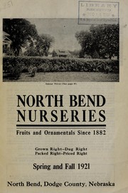 Cover of: Spring and fall 1921 [catalog] by North Bend Nurseries
