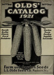 Cover of: Olds' catalog 1921: 34th year