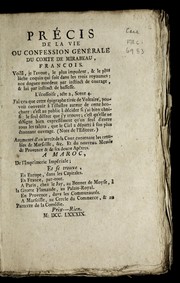 Cover of: Pre cis de la vie ou confession ge ne rale du Comte de Mirabeau, Franc ʹois by 