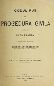 Cover of: Codul rus de procedura  civila