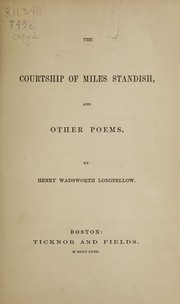 Cover of: The courtship of Miles Standish and other poems