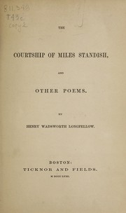 Cover of: The courtship of Miles Standish and other poems by Henry Wadsworth Longfellow