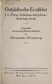 Cover of: OstjÃ¼dische ErzÃ¤hler: J.-L. Perez, Scholem-Alejchem, Scholem Asch