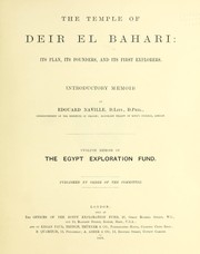 Cover of: The temple of Deir el Bahari