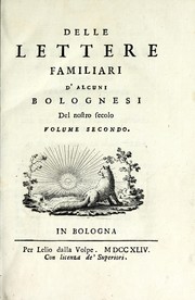 Delle lettere familiari d'alcuni bolognesi del nostro secolo