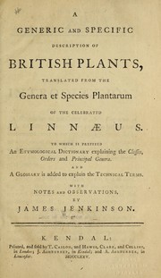Cover of: A generic and specific description of British plants