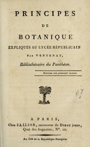 Cover of: Principes de botanique: explique s au Lyce e re publicain