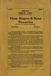 Cover of: Spring price list | Thos. Rogers & Sons Nurseries