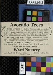 Cover of: Avocado trees by Ward Nursery