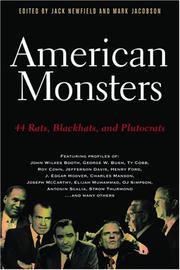 Cover of: American monsters: 44 rats, blackhats, and plutocrats