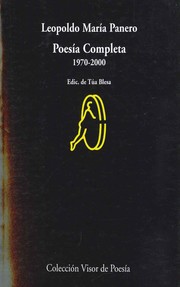 Cover of: Poesía completa, 1970-2000