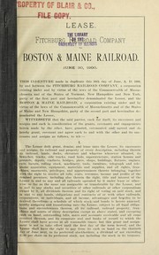 Cover of: Lease by Fitchburg Railroad, Fitchburg Railroad